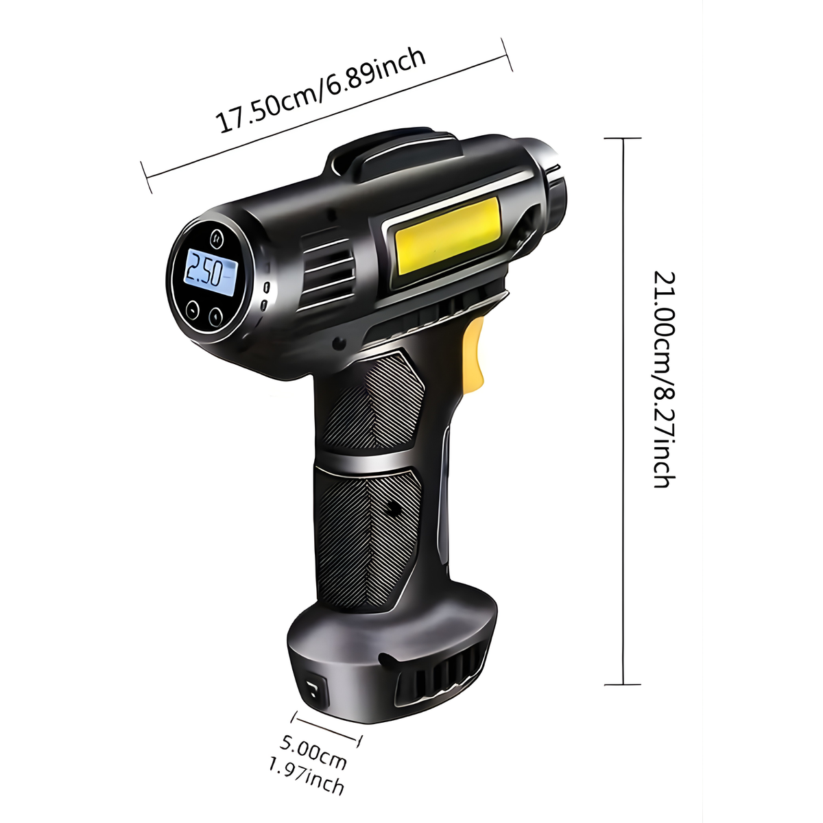 Compresor e Inflador de Aire Portátil Inalámbrico LED 150 PSI