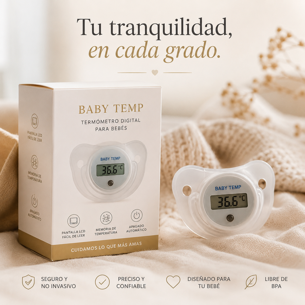 Chupón Termómetro Digital para Bebés
