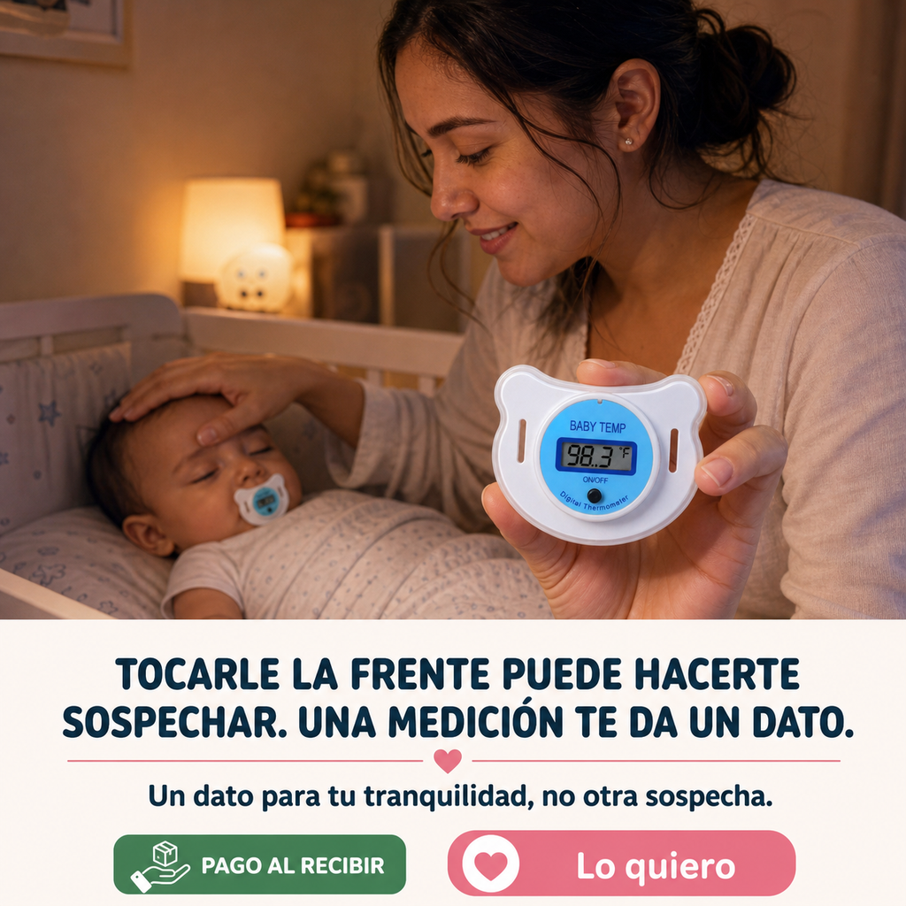 Chupón Termómetro Digital para Bebés
