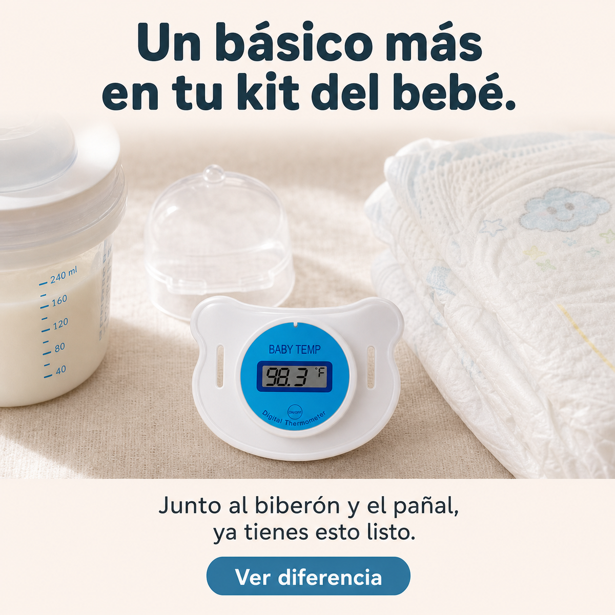 Chupón Termómetro Digital para Bebés