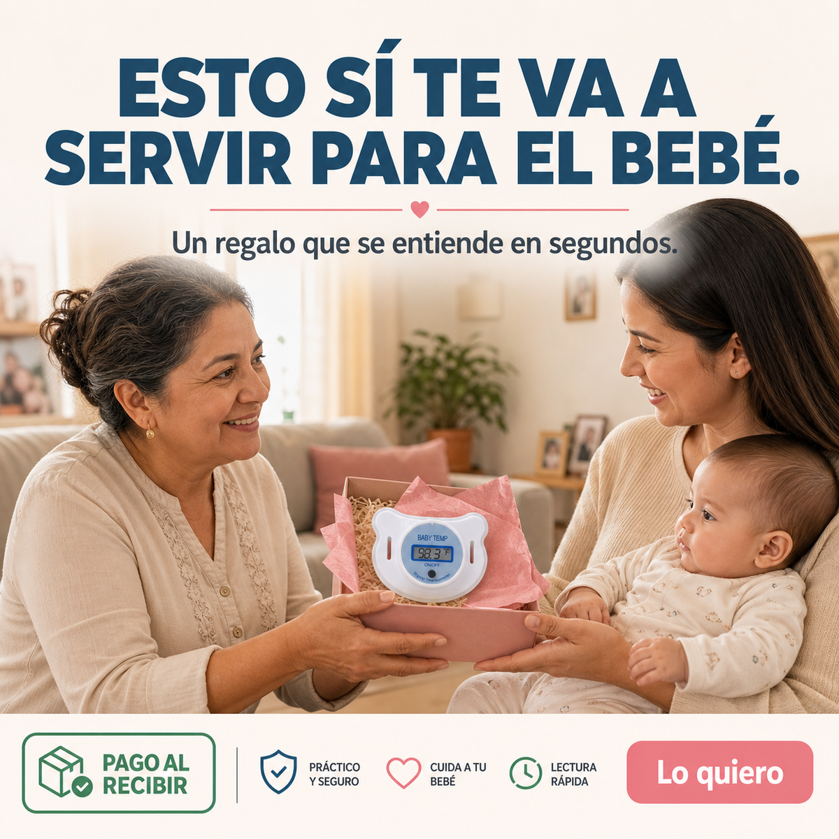 Chupón Termómetro Digital para Bebés