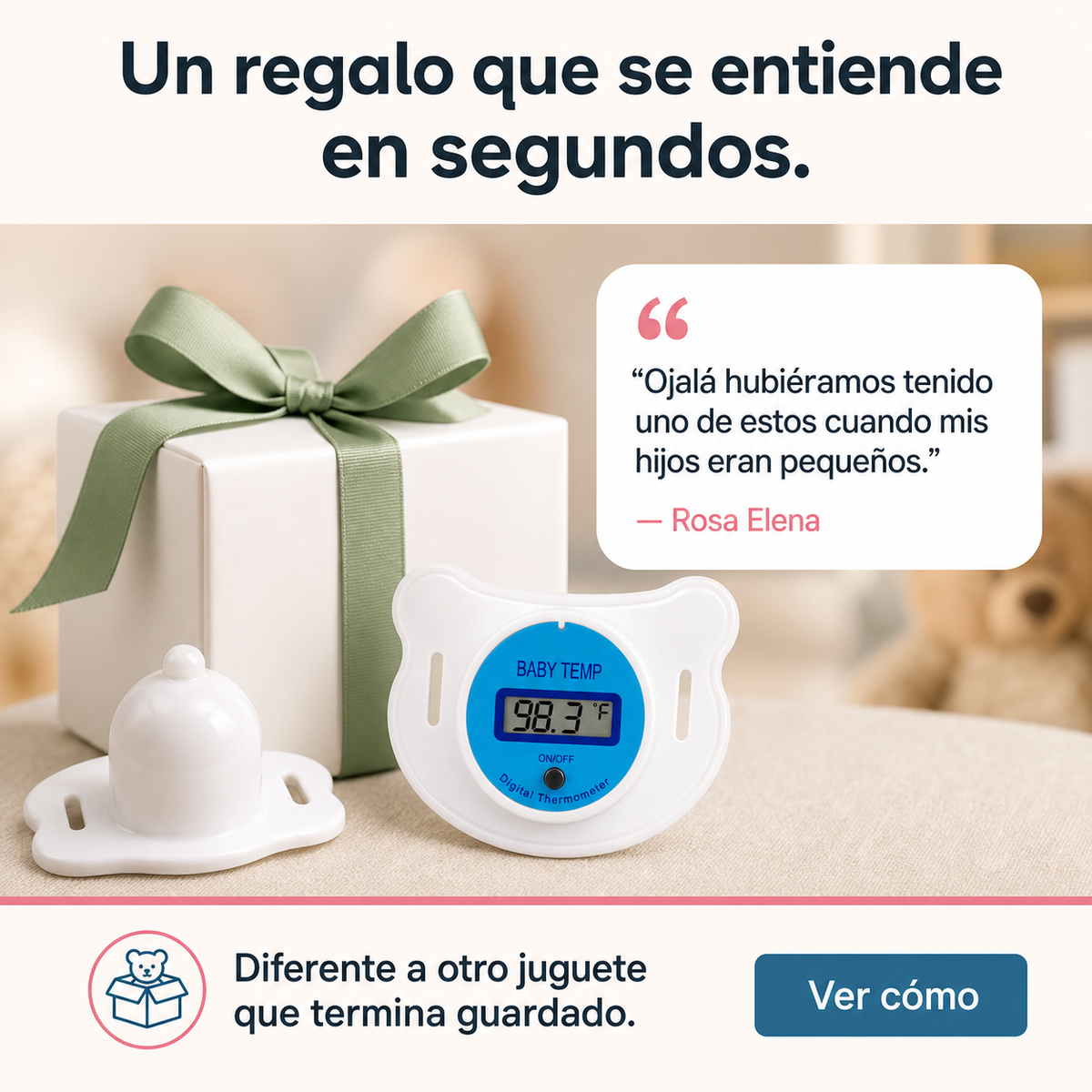 Chupón Termómetro Digital para Bebés