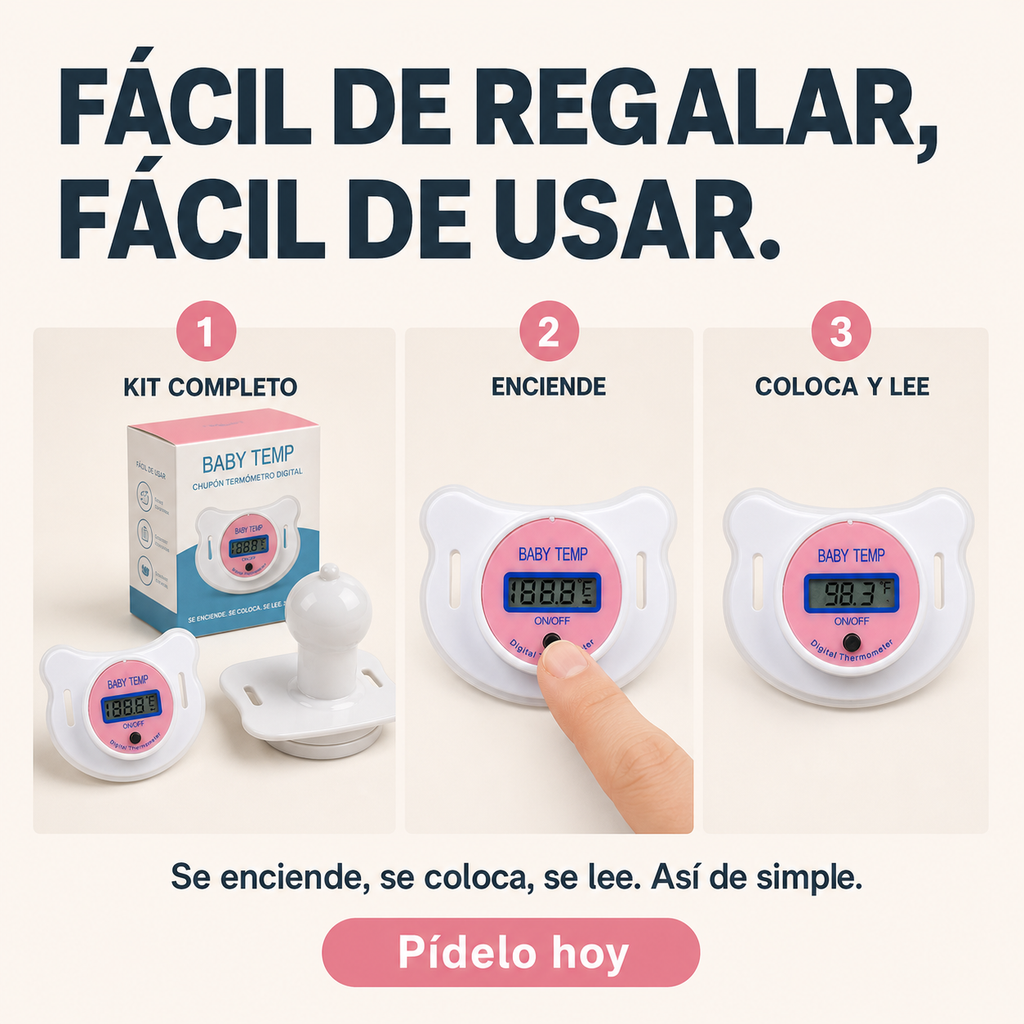 Chupón Termómetro Digital para Bebés